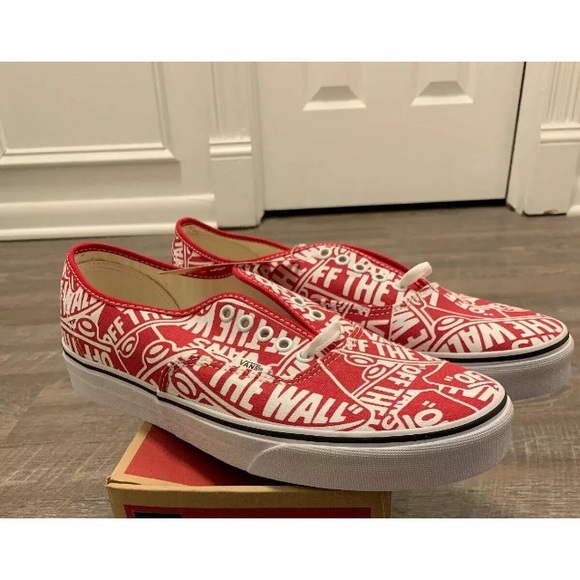 NEW Vans authentic red logo with box - Picture 2 of 2